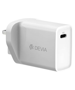 Devia 20W Dual Type C Qualcomm 3-Pin UK Charging Plug 