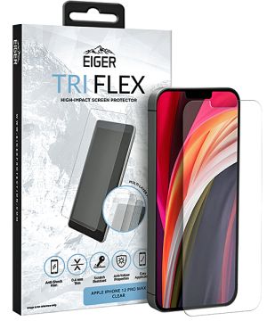 Eiger Tri Flex High-Impact Film Screen Protector (1 Pack) for Apple iPhone 12 