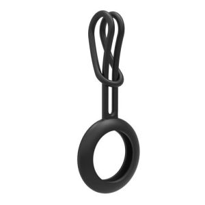 Flexible Silicone Apple Air Tag keychain loop case 