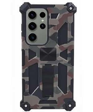 Army Camouflage KickBack Stand Case for Samsung S24 